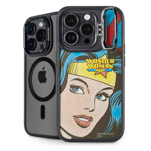 DC Comics Wonder Woman Vintage Profile iPhone 16 Pro Kickstand Case